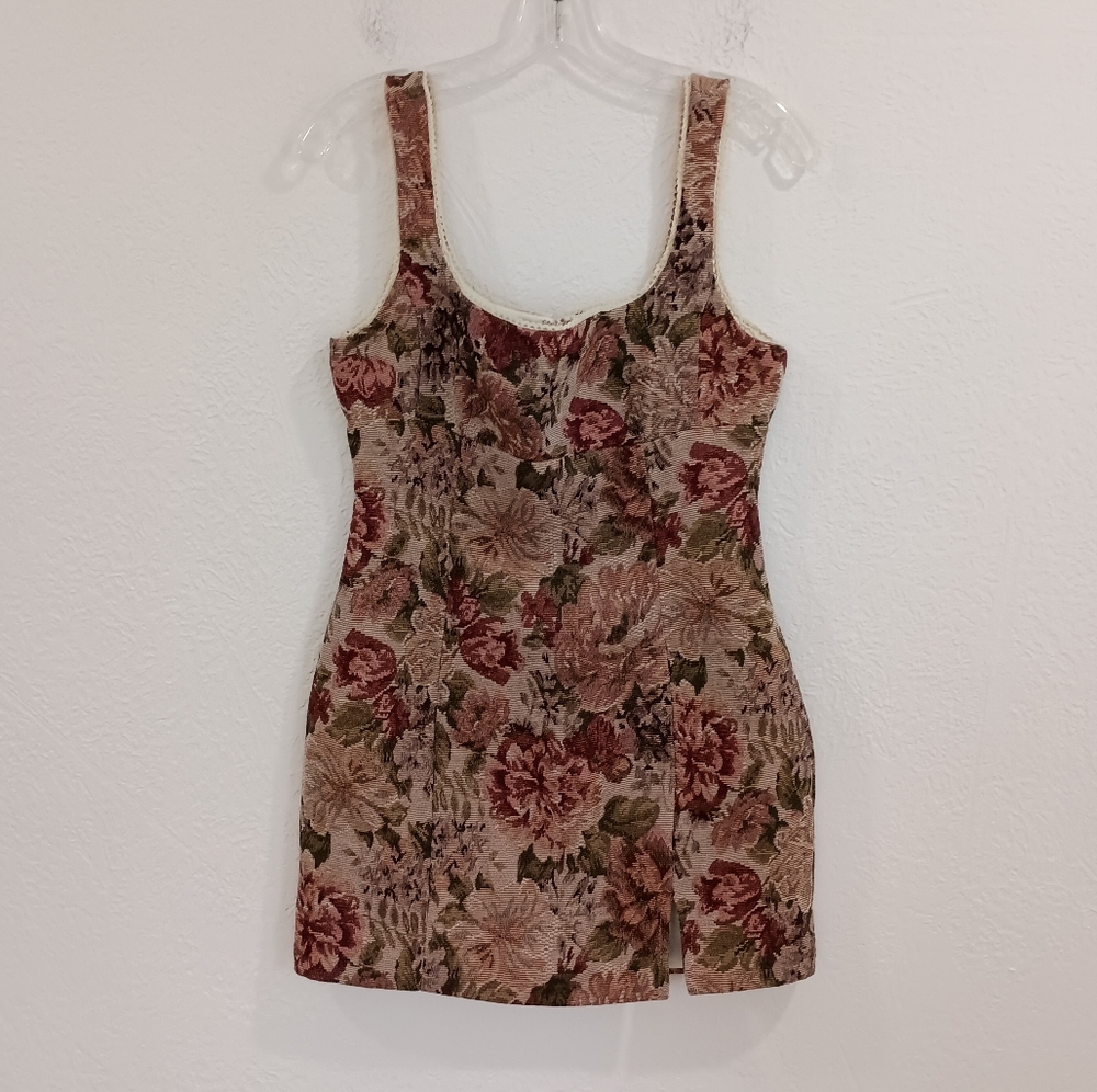 Altar'd State Floral Dress - Red and Green